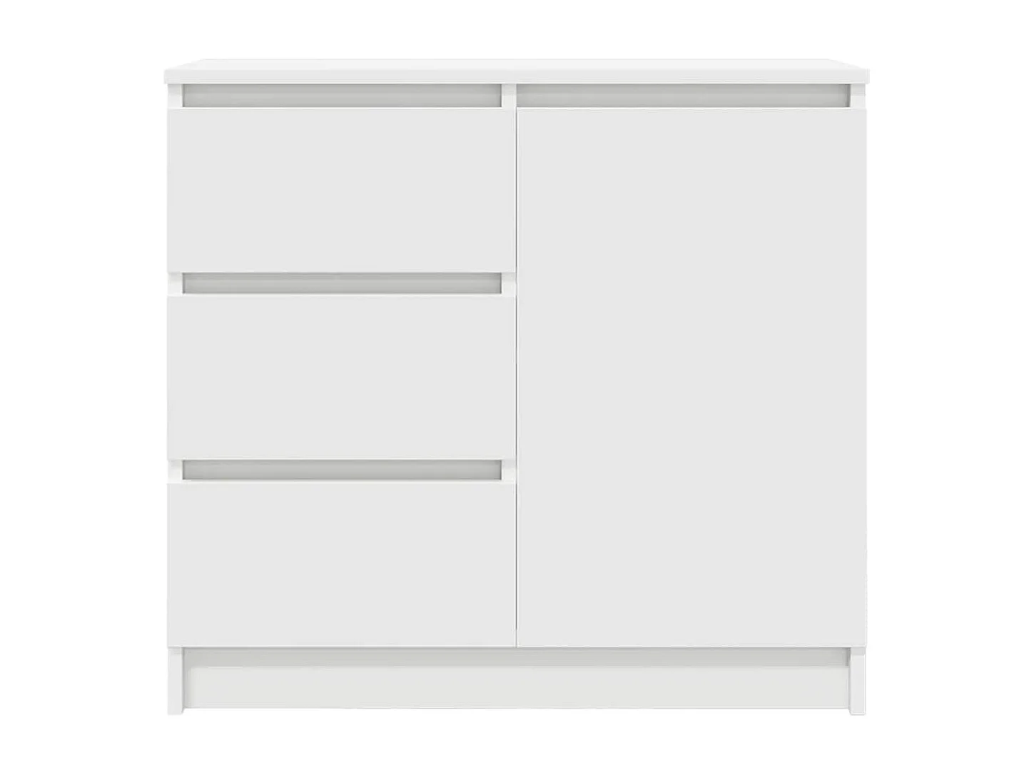 Buffet avec tiroir blanc 71x35x65 cm bois d'ingénierie