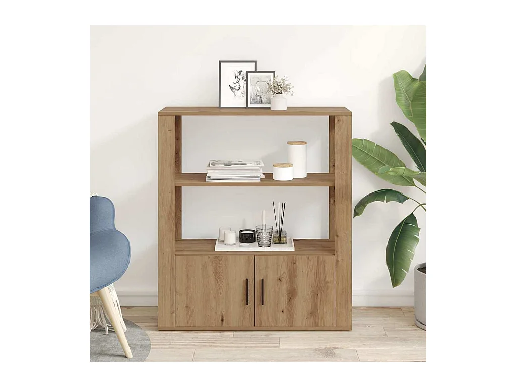 Buffet chêne artisanal 30 x 80 x 90 cm Bois d'ingénierie