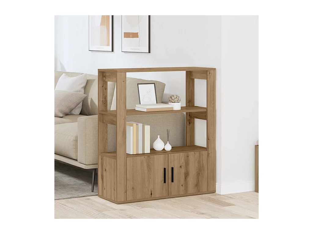 Vitrina Roble artisan 30 x 80 x 90 cm Madera contrachapada