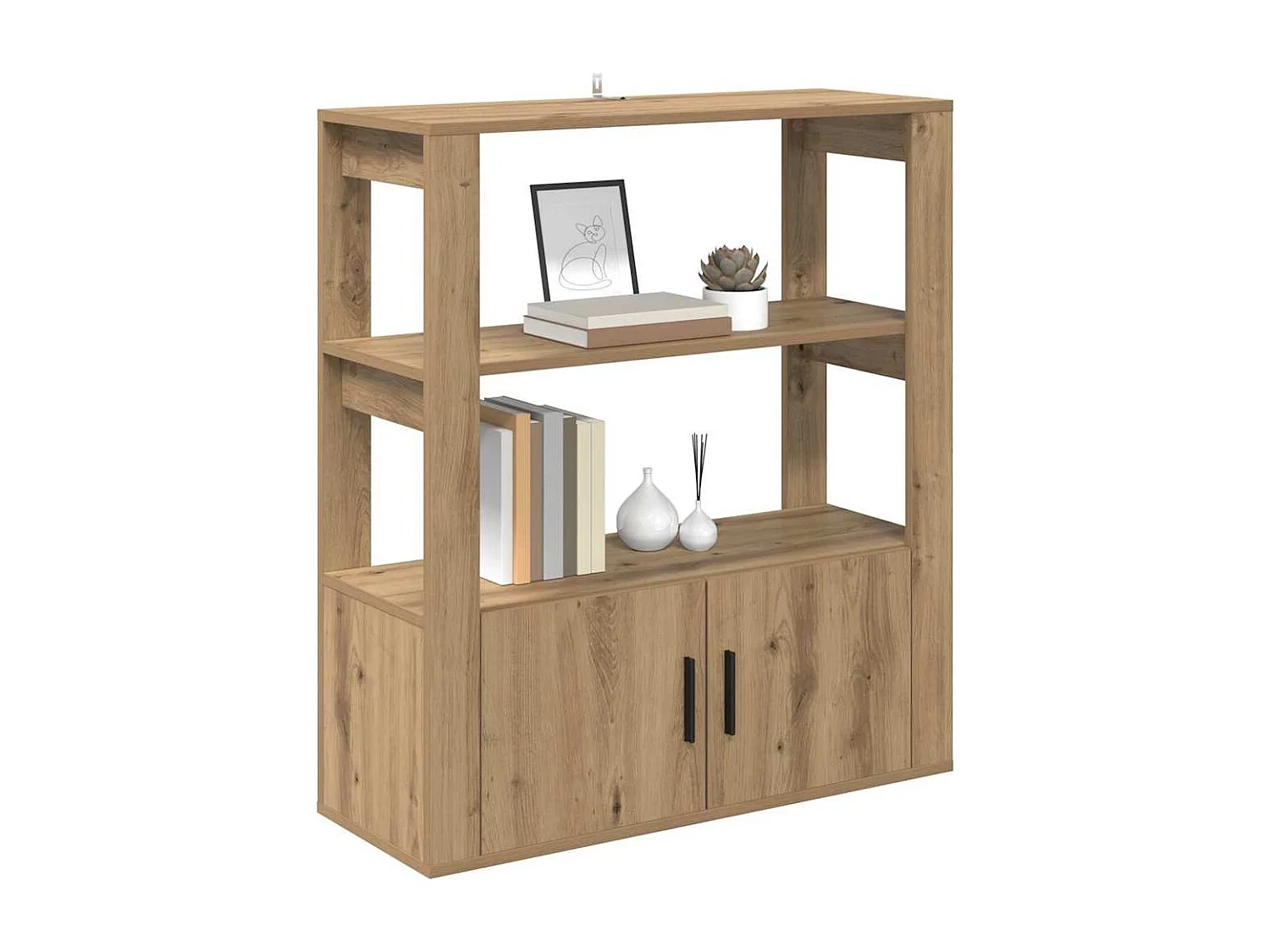 Buffet chêne artisanal 30 x 80 x 90 cm Bois d'ingénierie