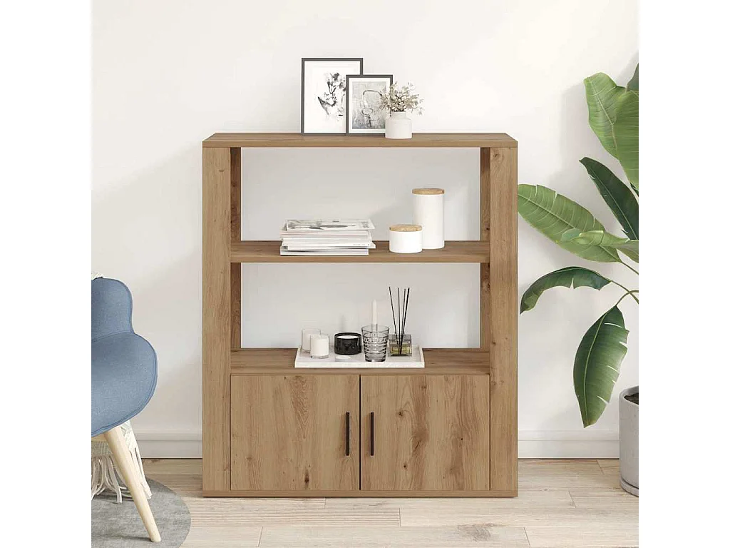 Buffet chêne artisanal 30 x 80 x 90 cm Bois d'ingénierie