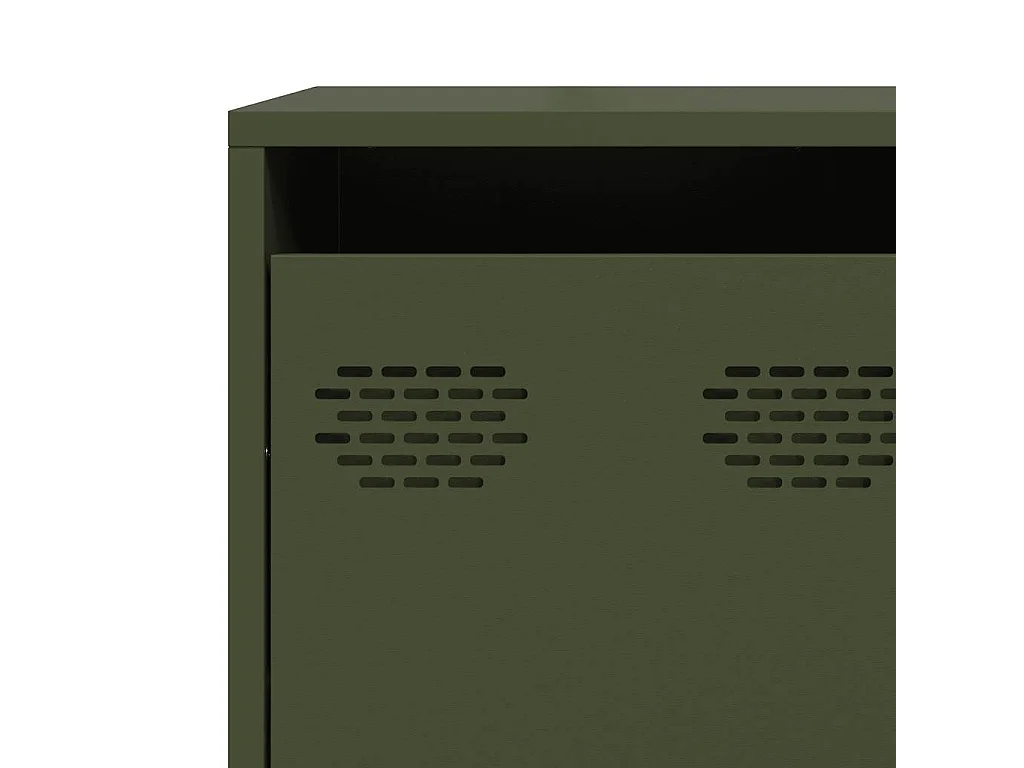 Buffet vert olive 135x39x73,5 cm acier laminé à froid