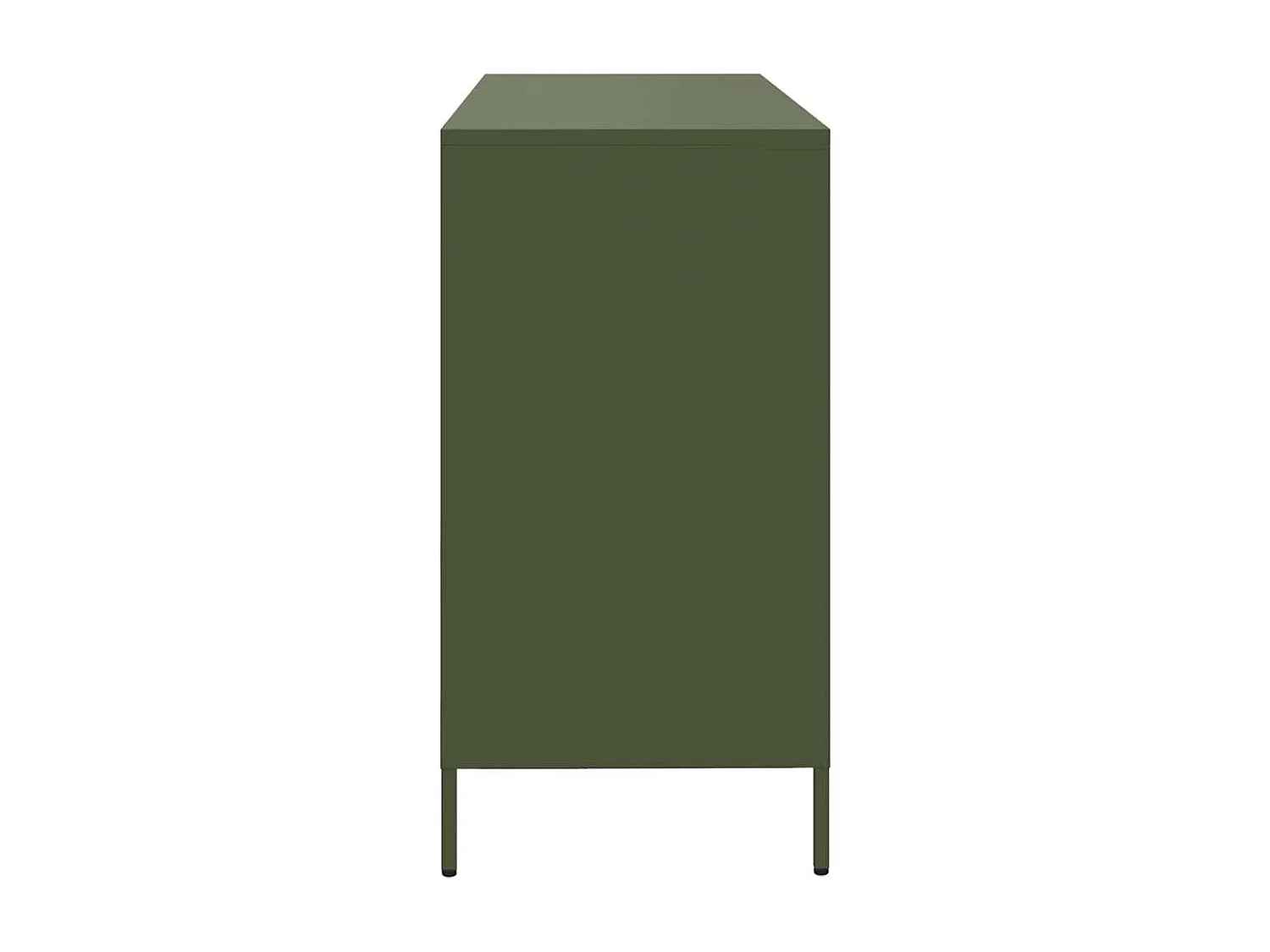 Buffet vert olive 135x39x73,5 cm acier laminé à froid