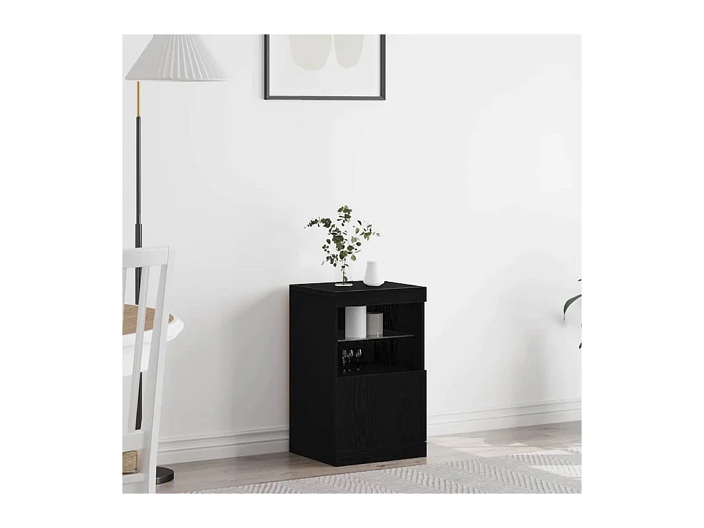 Buffet Chêne noir 41 x 37 x 67 cm Bois d'ingénierie