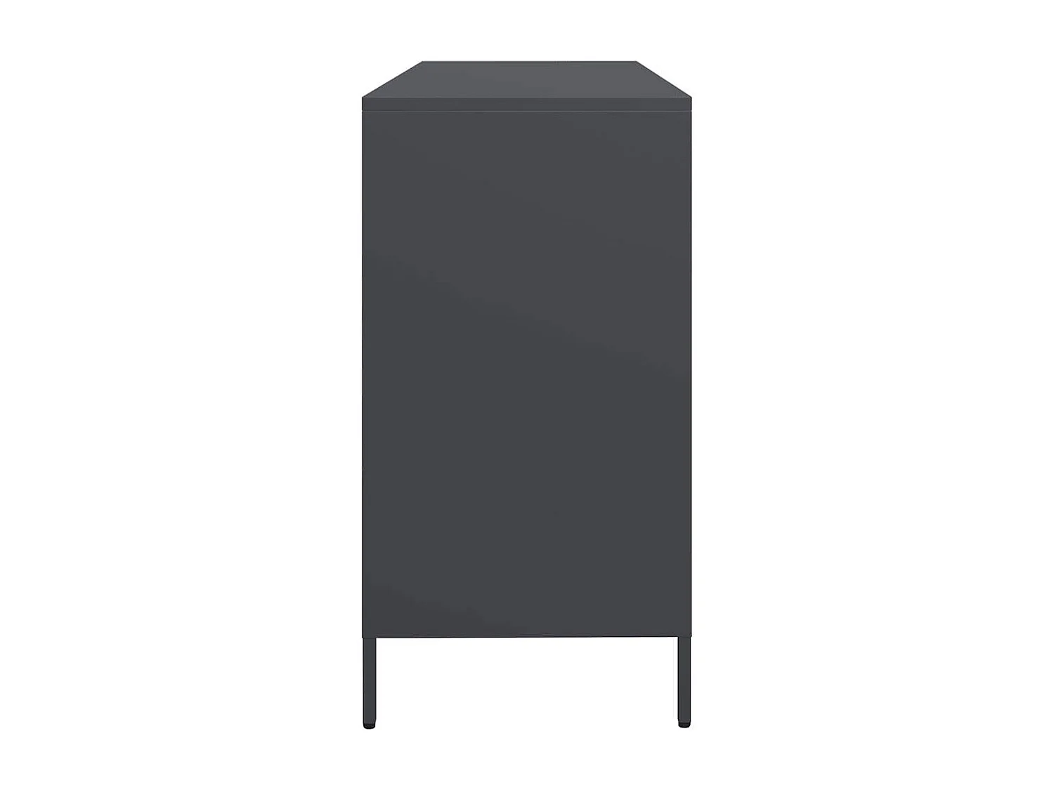 Buffet anthracite 135x39x73,5 cm acier laminé à froid