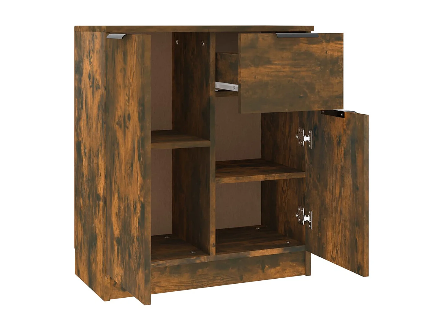 Aparadores 2 uds madera contrachapada roble ahumado 60x30x70 cm