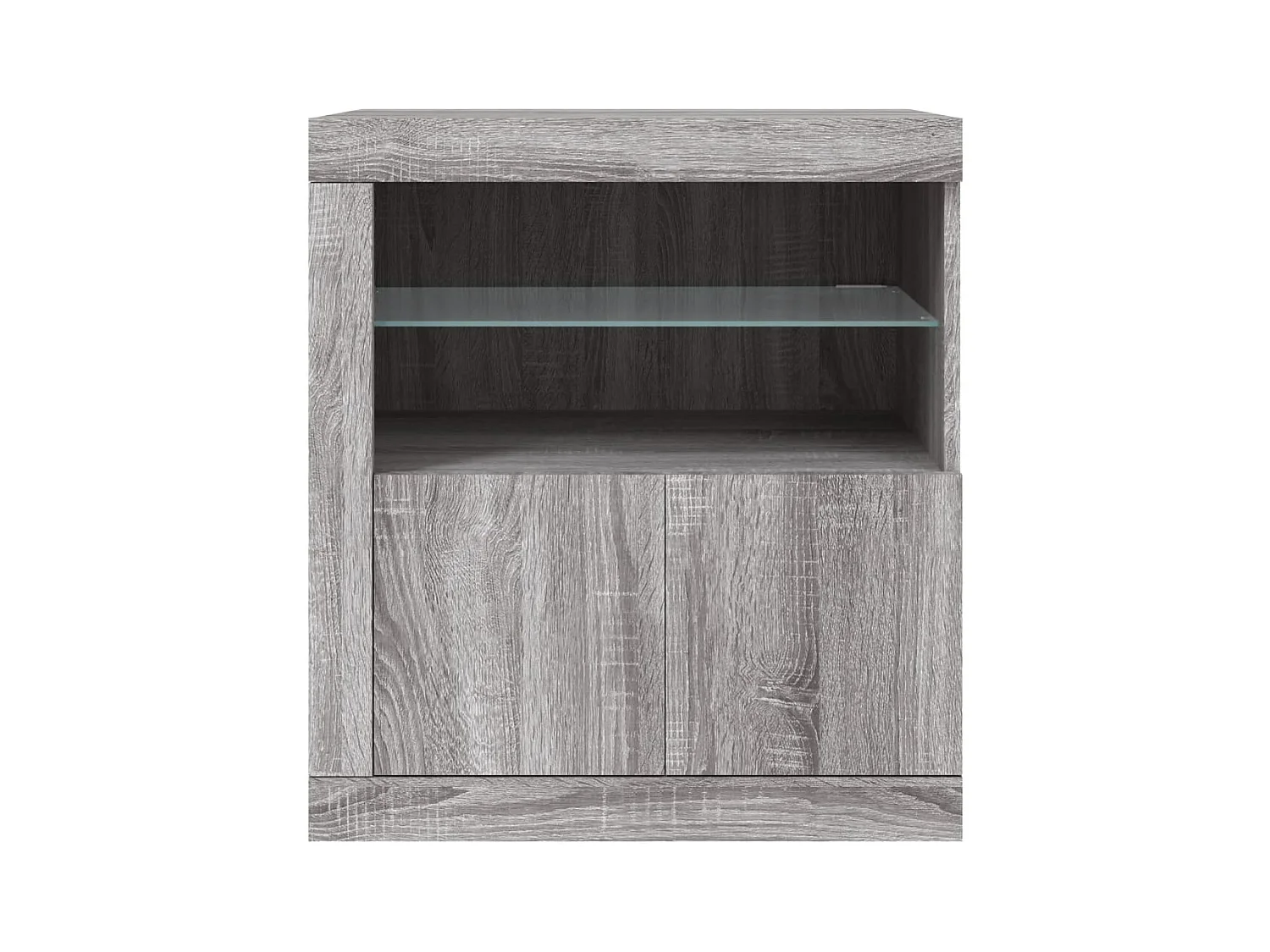 Buffet avec lumières LED sonoma gris 60,5x37x67 cm