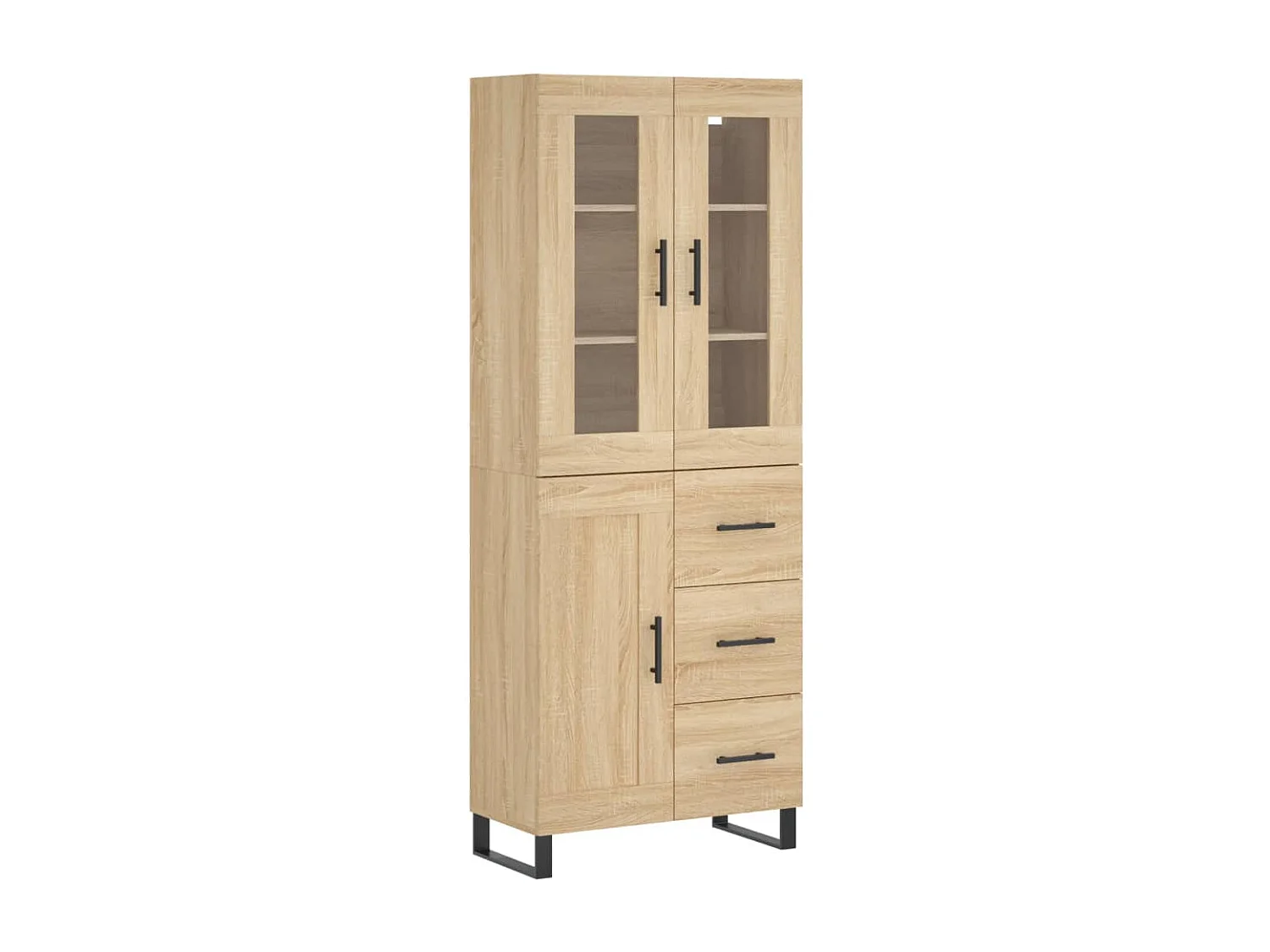 Buffet haut Chêne sonoma 69,5x34x180 cm Bois d'ingénierie
