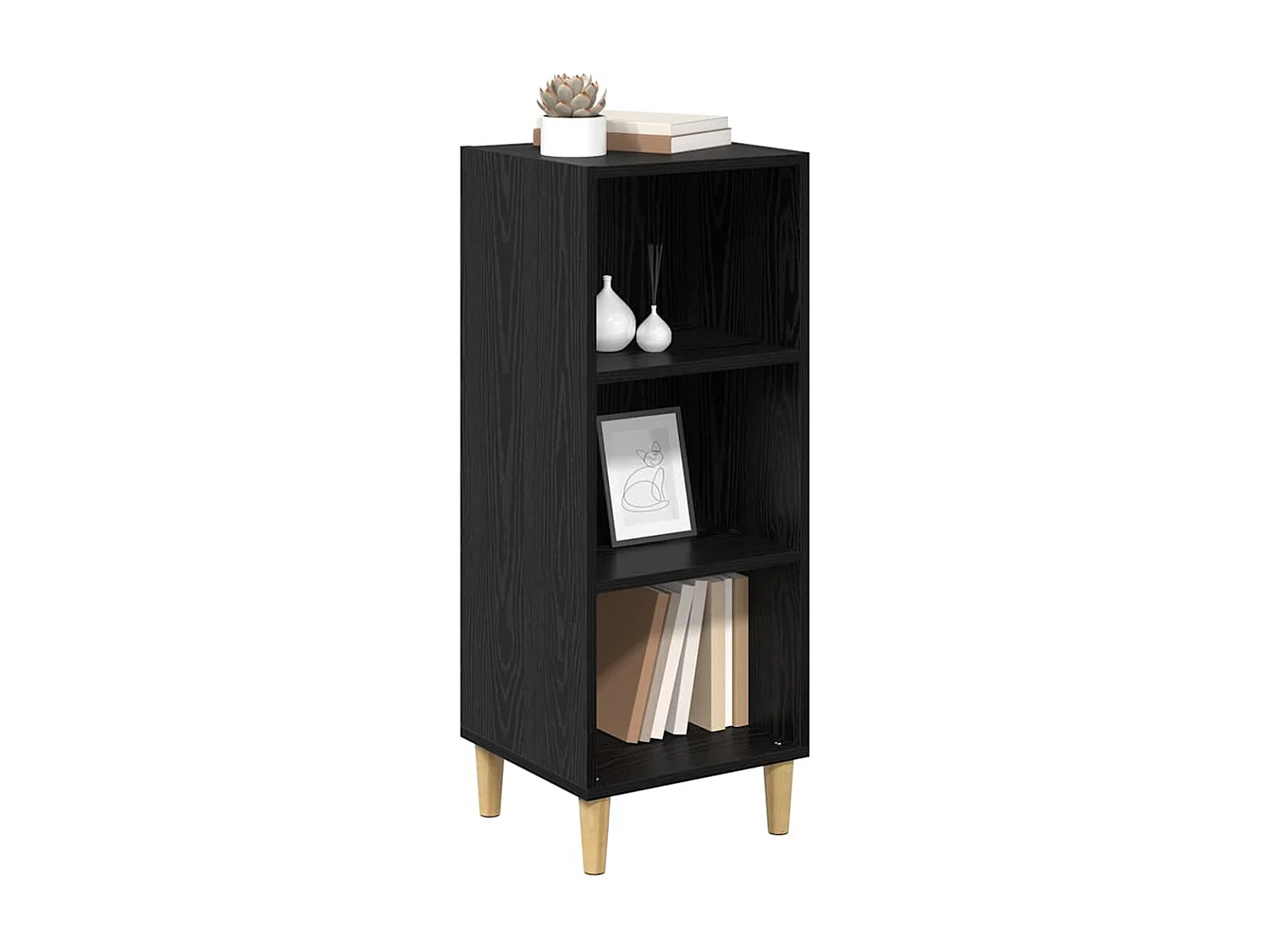 Buffet Chêne noir 32.5 x 34.5 x 90 cm Bois d'ingénierie
