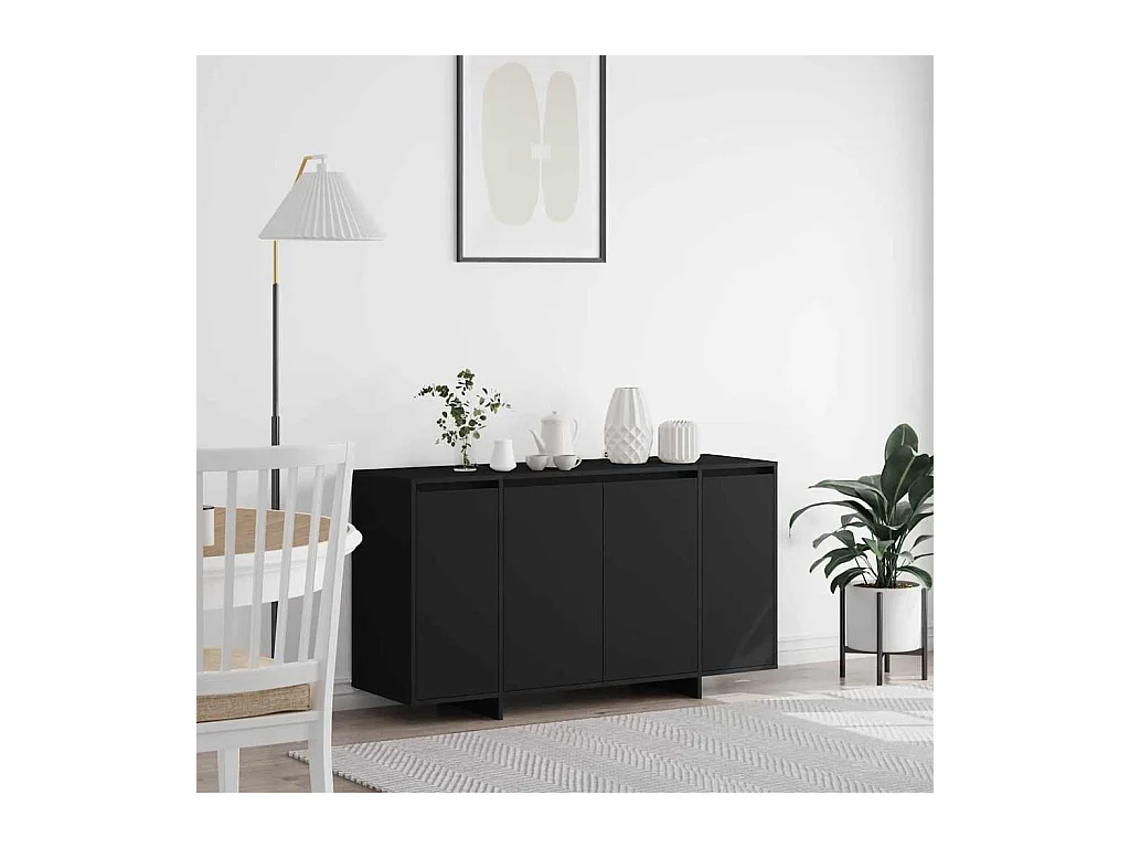 Buffet Preto 135 x 41 x 69 cm Madeira processada