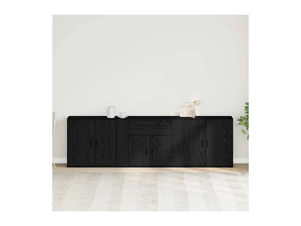 Buffet Chêne noir 240 x 33 x 70 cm Bois d'ingénierie