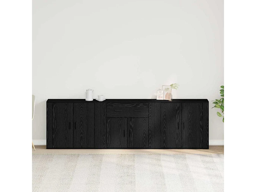 Sideboard Roble Negro 240 x 33 x 70 cm Madera contrachapada