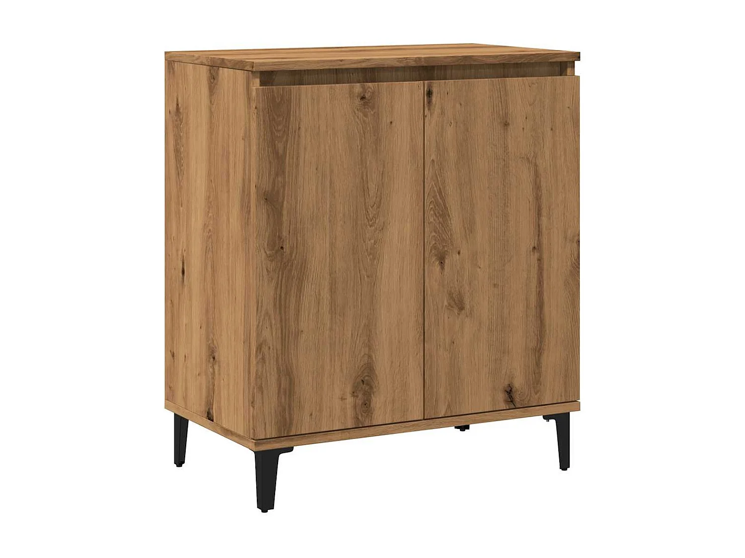 Buffet chêne artisanal 60x35x70 cm bois d'ingénierie