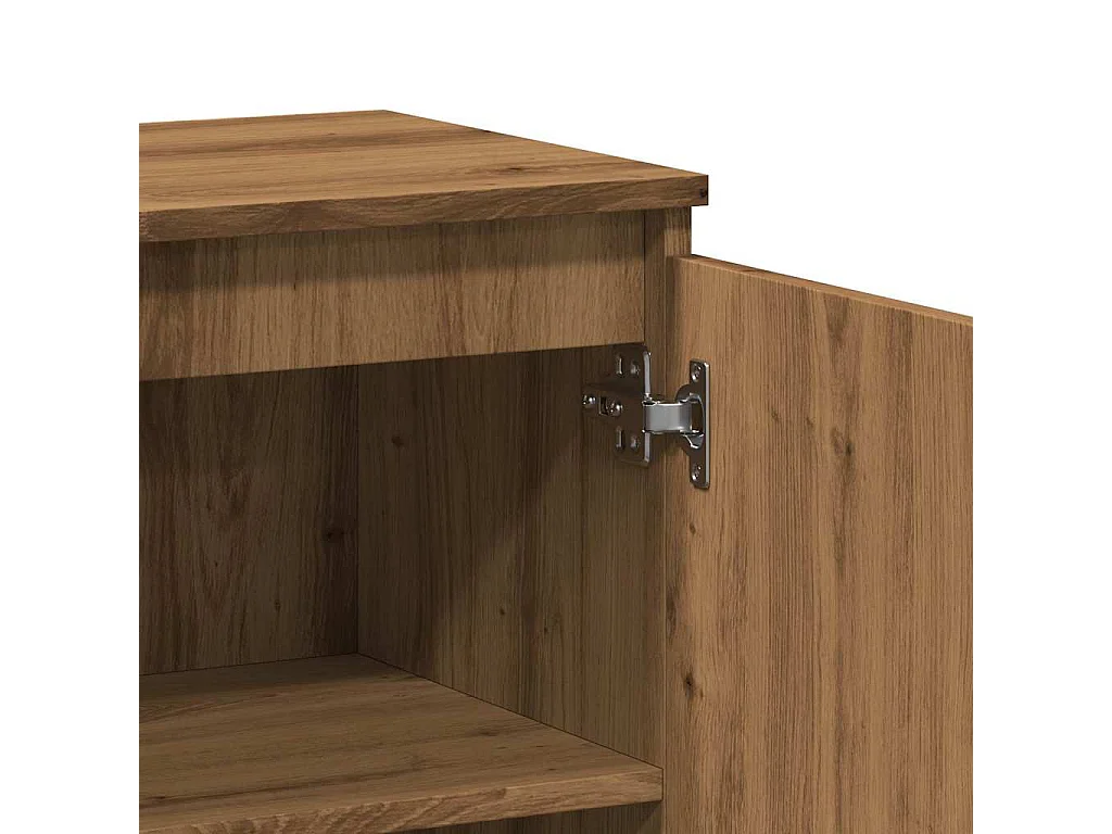 Buffet chêne artisanal 60x35x70 cm bois d'ingénierie