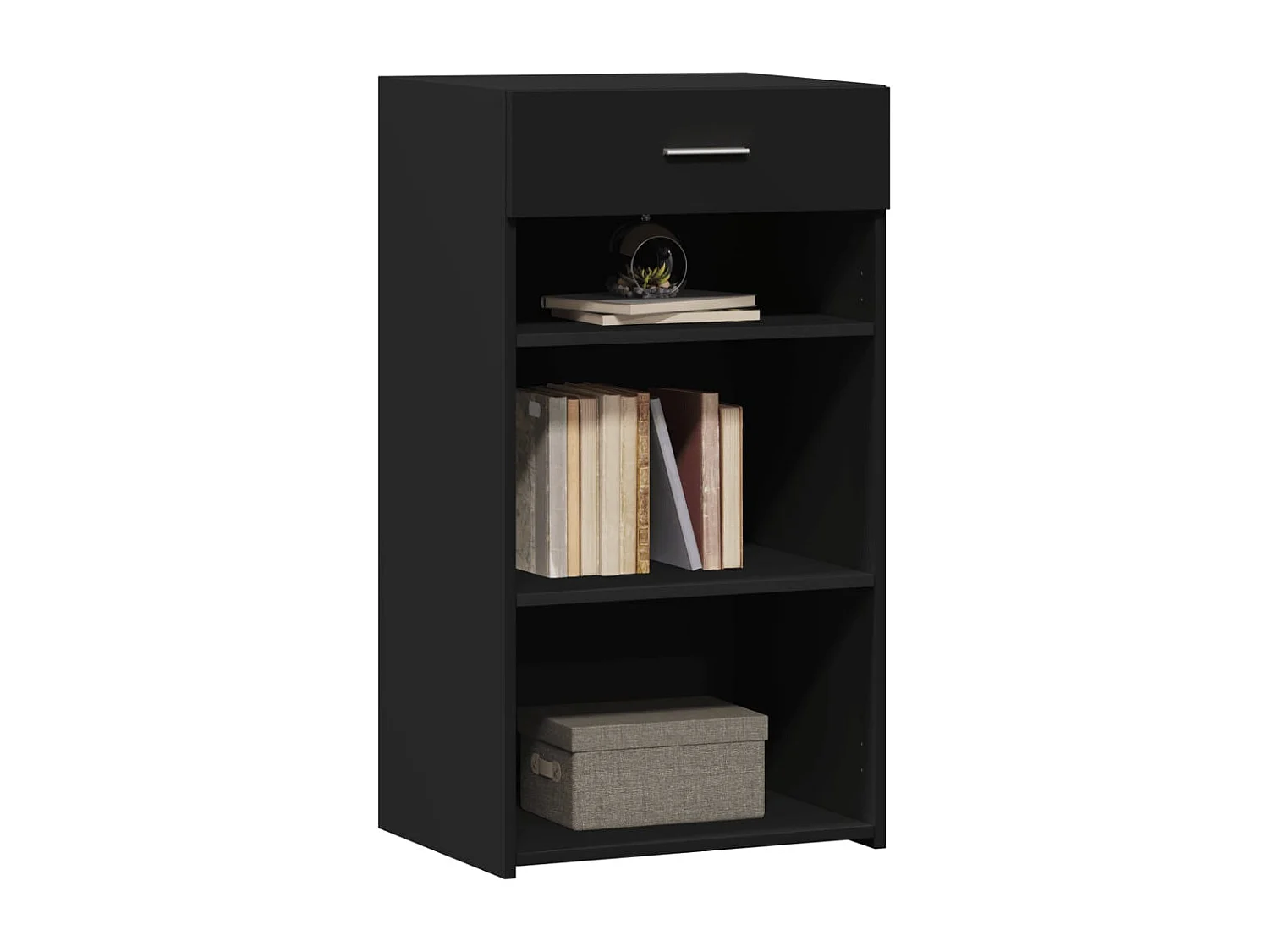 Buffet noir 50x42,5x93 cm bois d'ingénierie