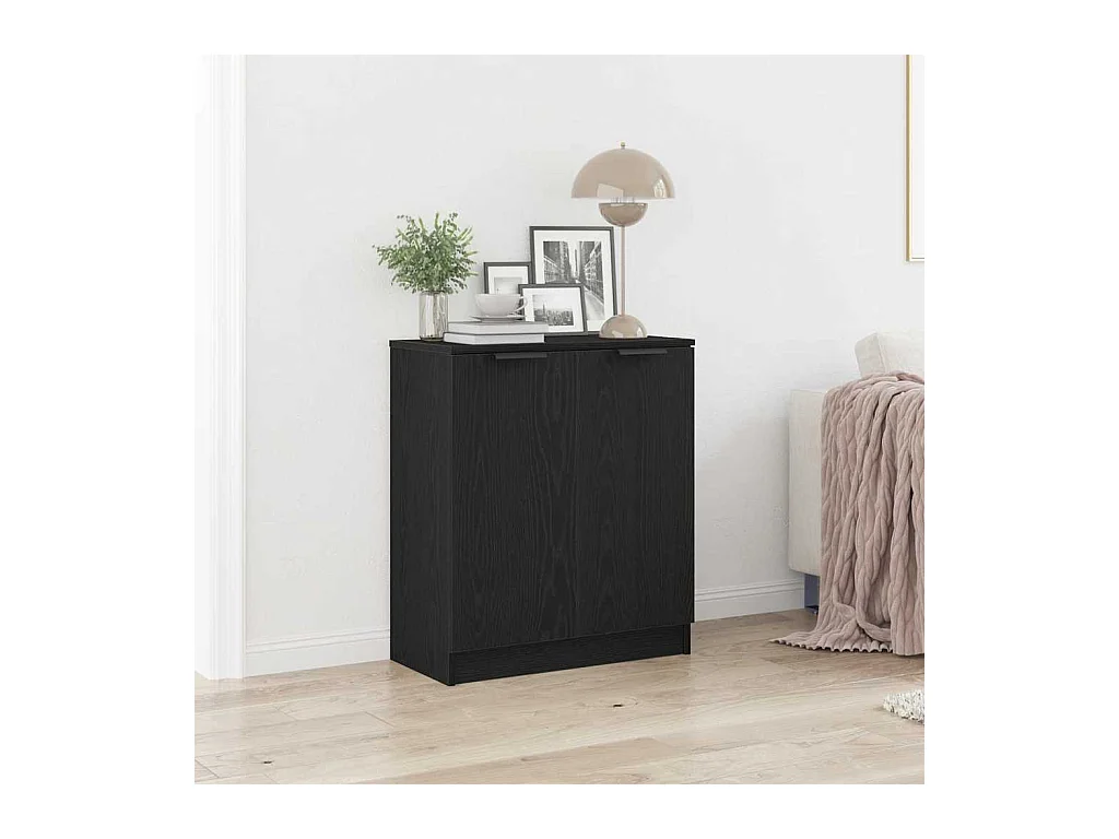 Buffet Noir 60 x 30 x 70 cm Bois d'ingénierie
