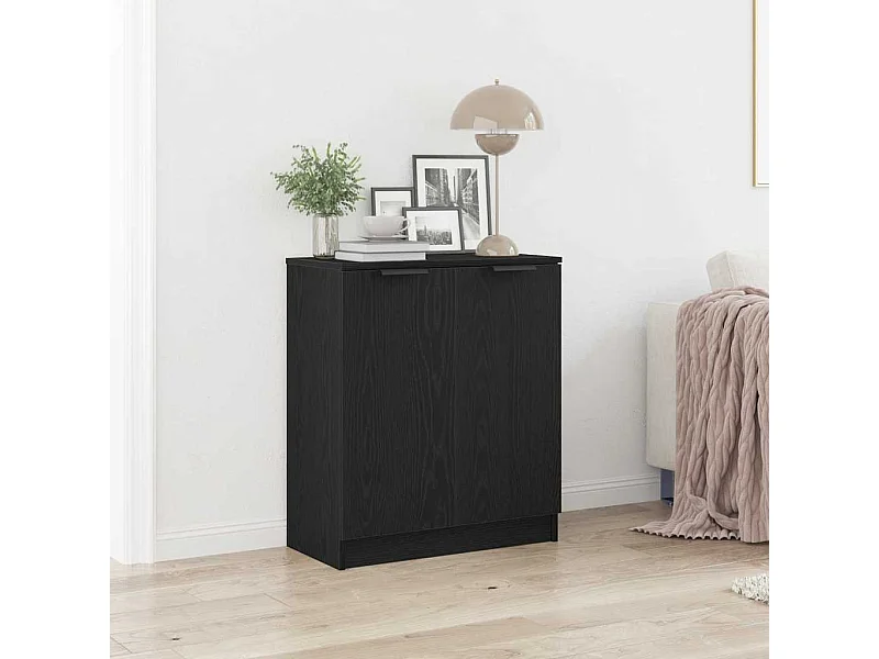 Buffet Noir 60 x 30 x 70 cm Bois d'ingénierie