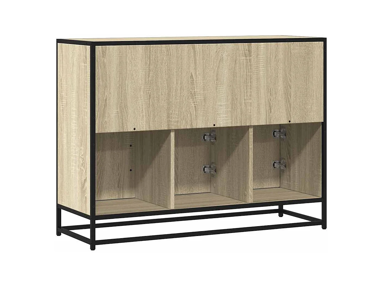 Buffet chêne sonoma 100x35x76 cm bois d'ingénierie