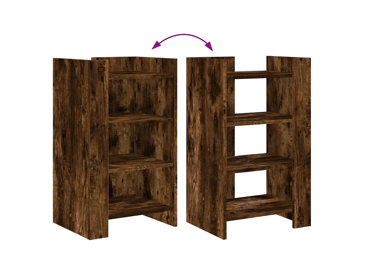 Buffet chêne fumé 45x35x75 cm bois d'ingénierie