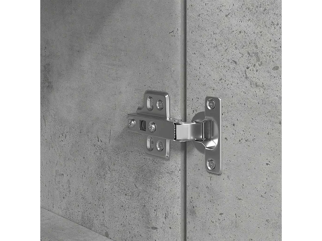 Buffet haut gris béton 50x35x180 cm bois d'ingénierie