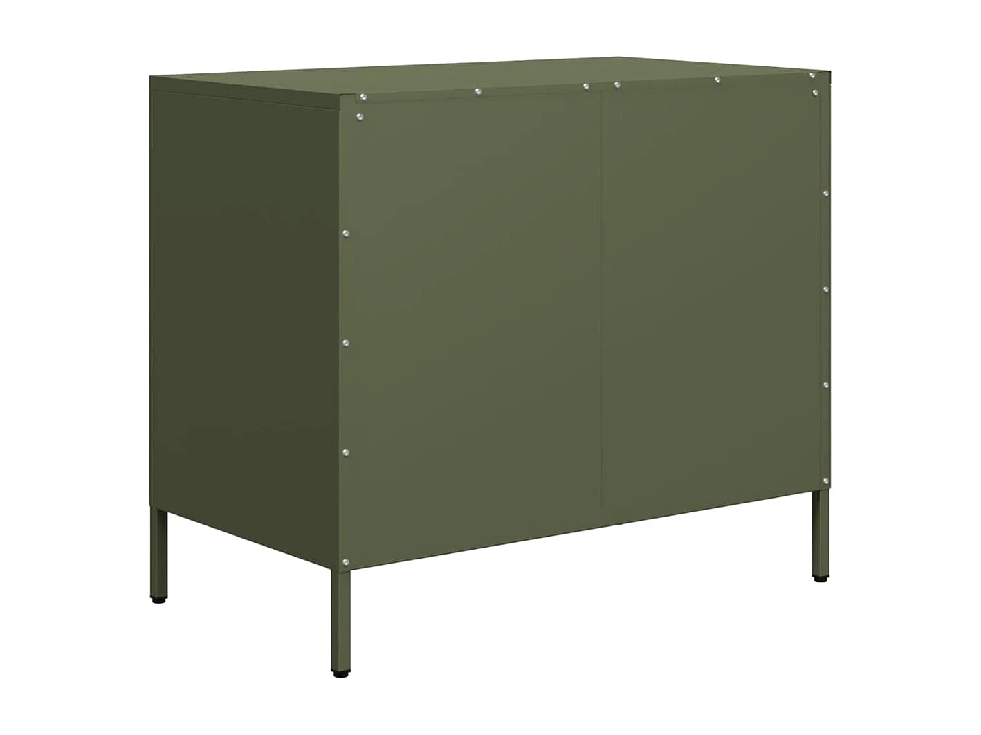 Buffet vert olive 68x39x58,5 cm acier laminé à froid