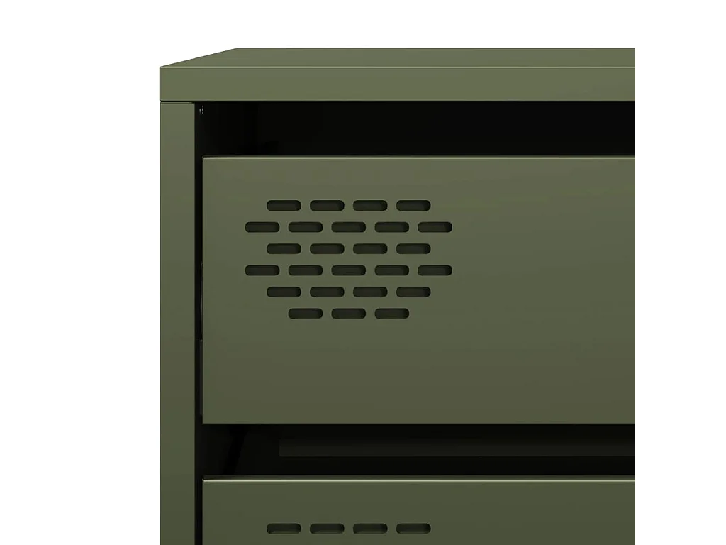 Buffet vert olive 68x39x58,5 cm acier laminé à froid