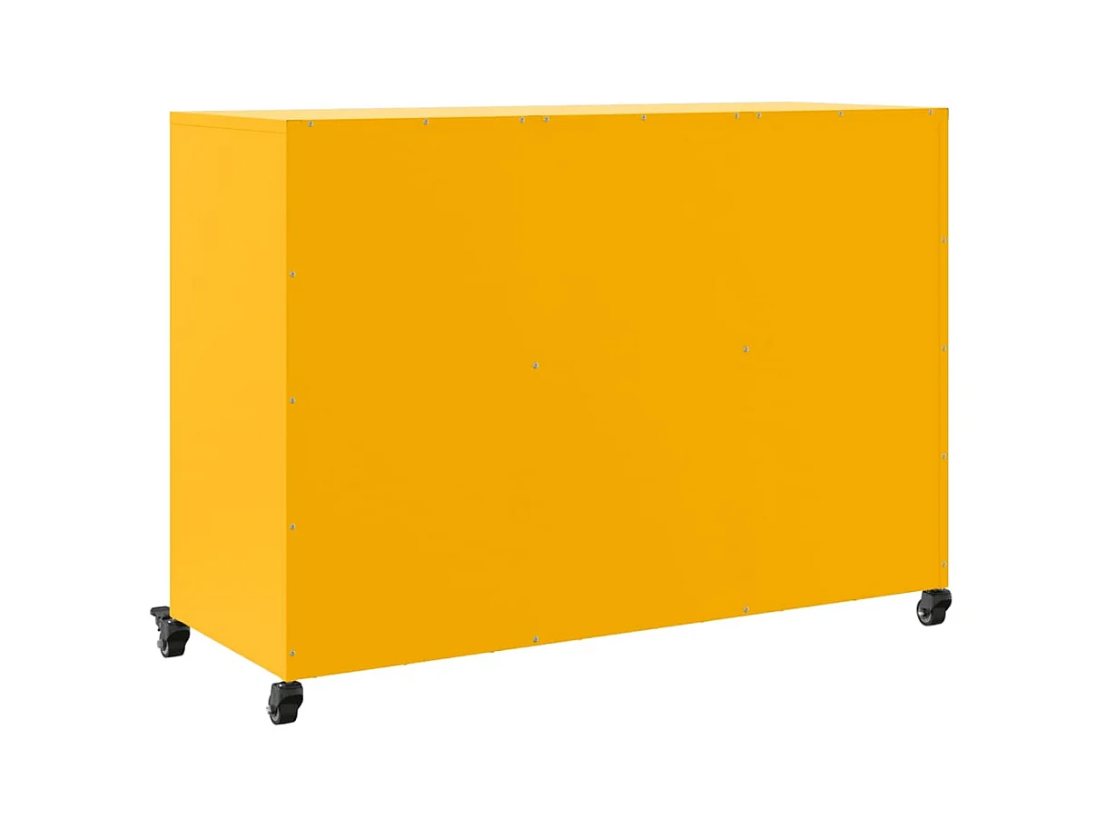 Buffet jaune moutarde 100,5x39x72 cm acier