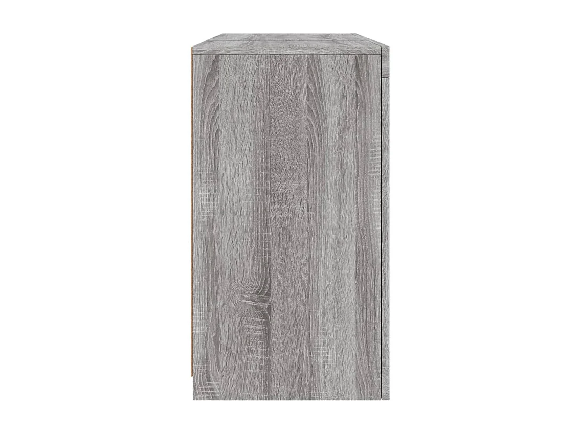 Buffet avec lumières LED sonoma gris 123x37x67 cm