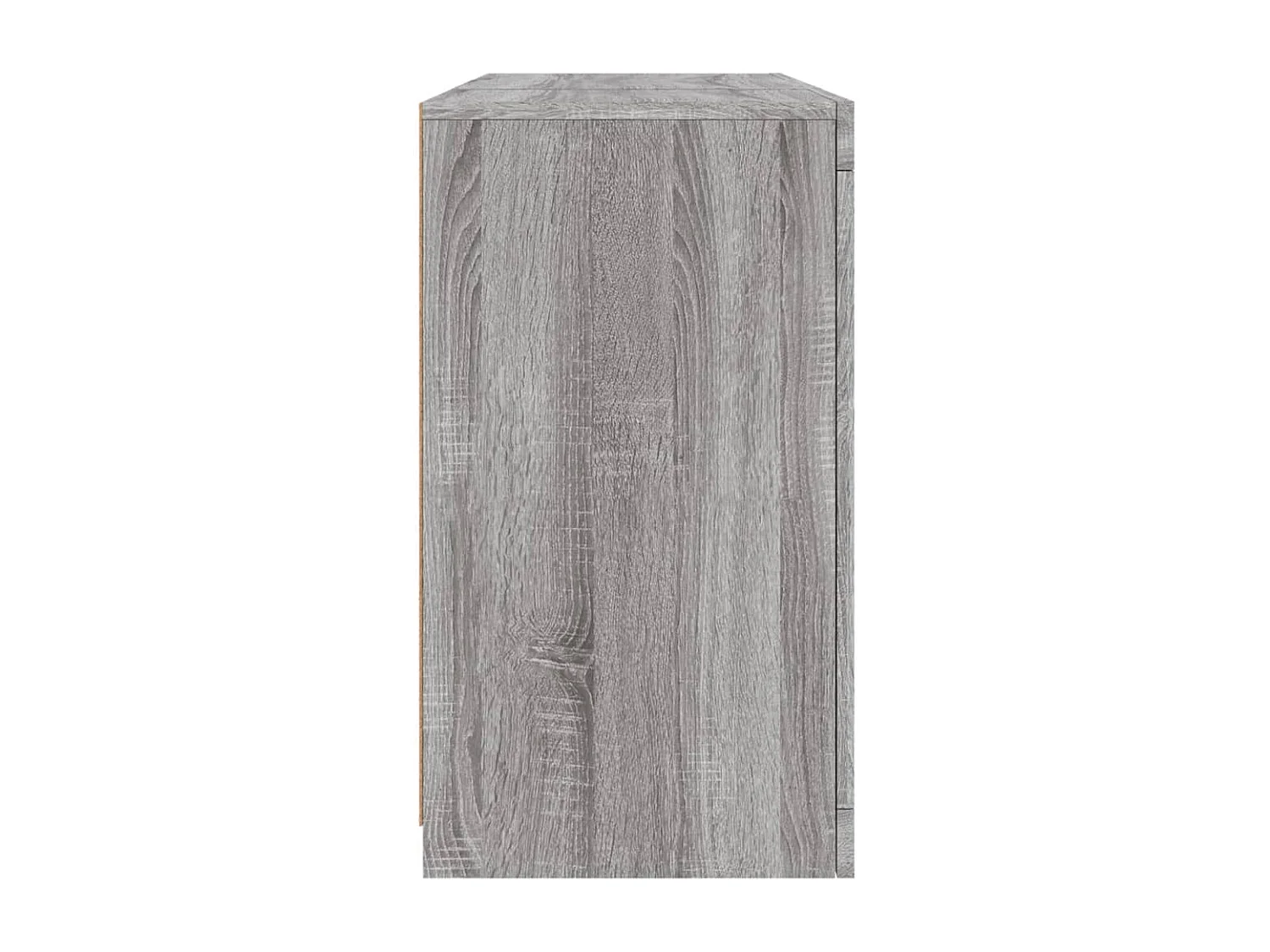 Buffet avec lumières LED sonoma gris 123x37x67 cm