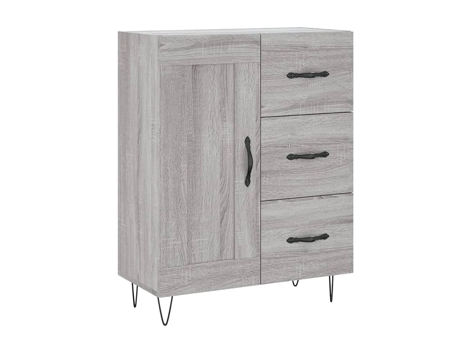 Buffet haut Sonoma gris 69,5x34x180 cm Bois d'ingénierie