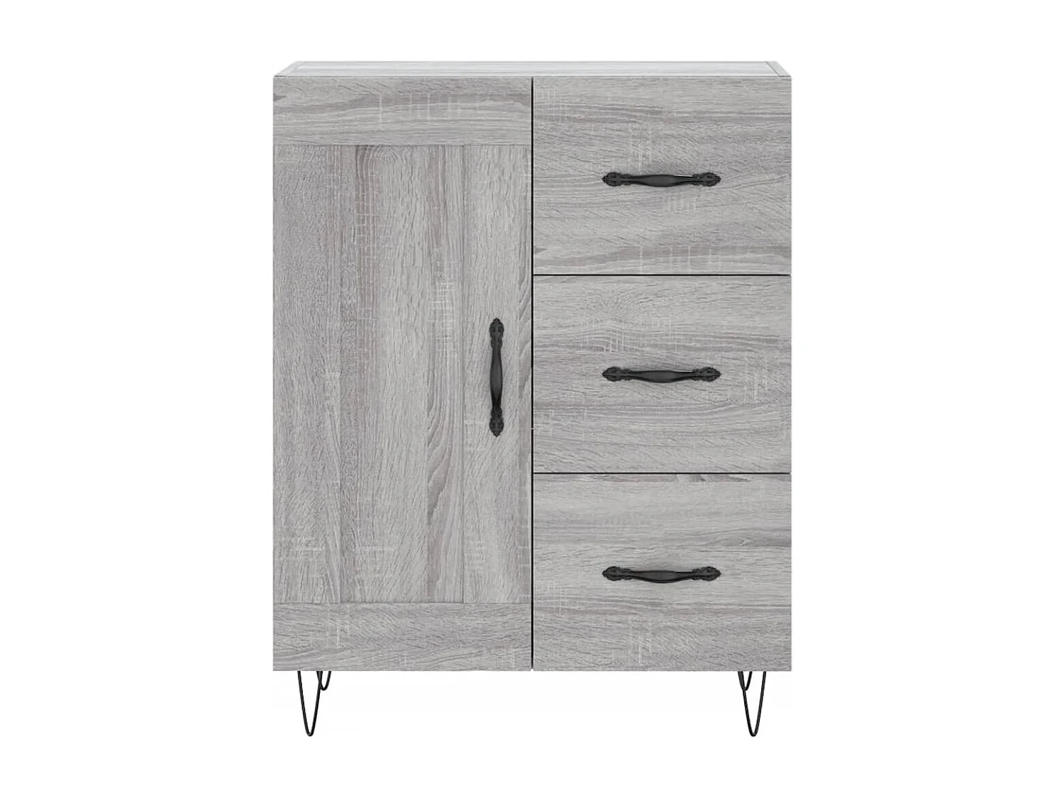 Buffet haut Sonoma gris 69,5x34x180 cm Bois d'ingénierie