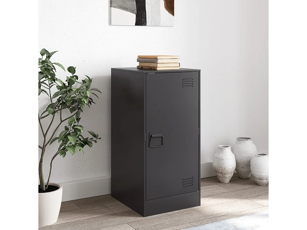 Buffet noir 34,5x39x73 cm acier