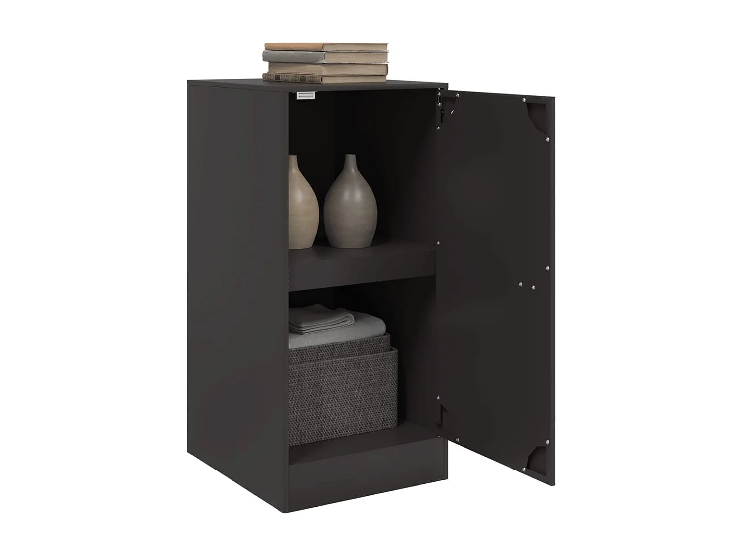 Buffet noir 34,5x39x73 cm acier