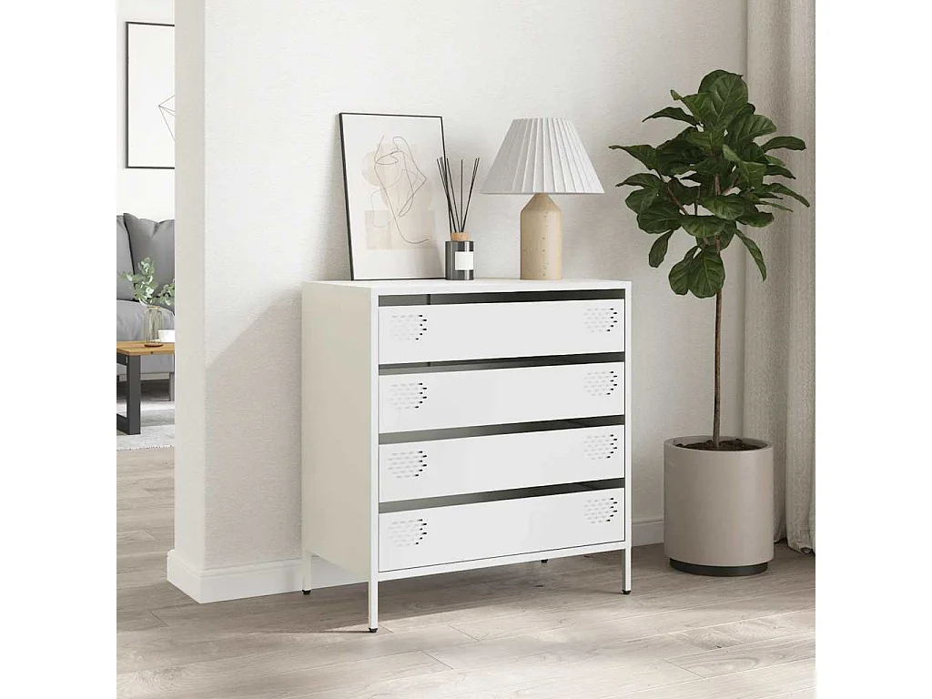 Buffet blanc 68x39x73,5 cm acier laminé à froid