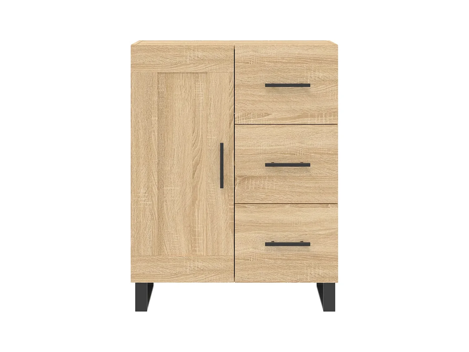 Hoge kast 69,5x34x180 cm bewerkt hout sonoma eikenkleurig