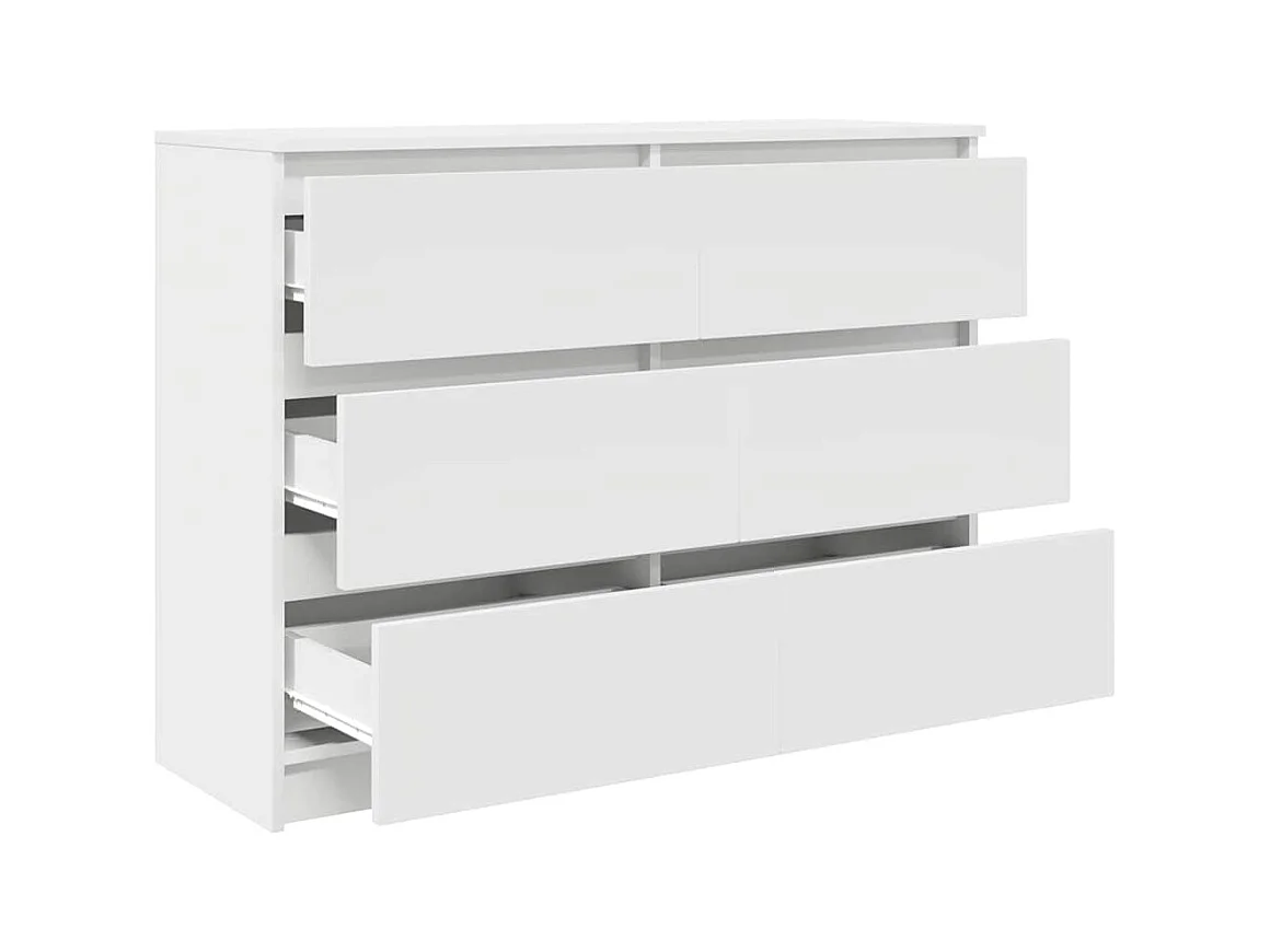 Buffet blanc 100x35x76 cm bois d'ingénierie