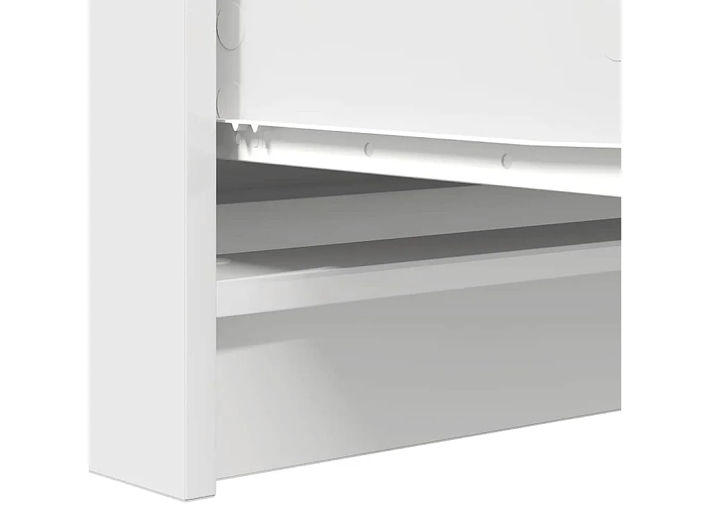 Buffet blanc 100x35x76 cm bois d'ingénierie