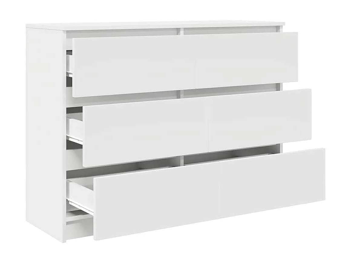 Buffet blanc 100x35x76 cm bois d'ingénierie