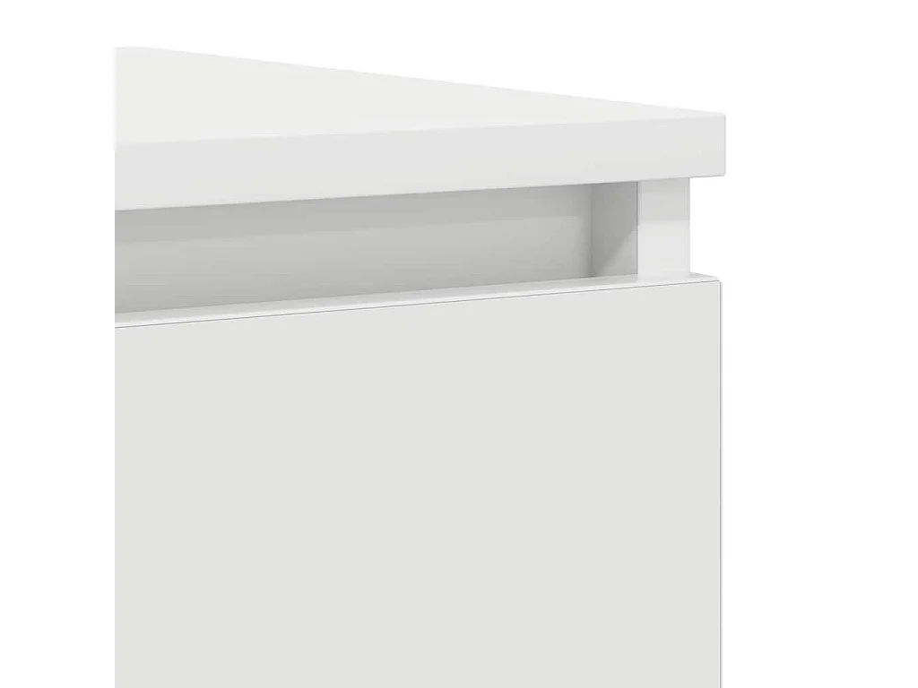 Buffet blanc 100x35x76 cm bois d'ingénierie