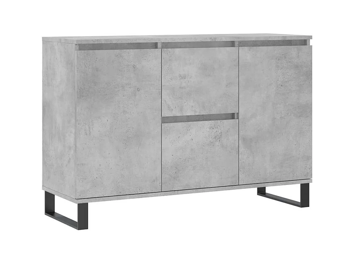 Buffet gris béton 101,5x35x70 cm bois d'ingénierie