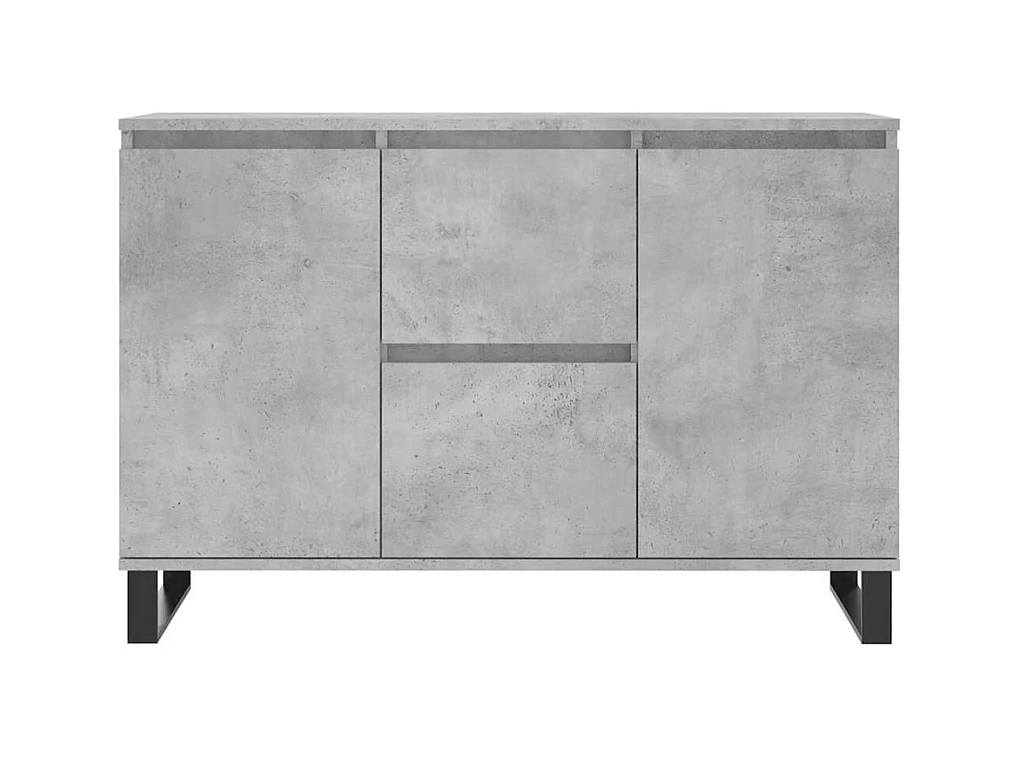 Buffet gris béton 101,5x35x70 cm bois d'ingénierie