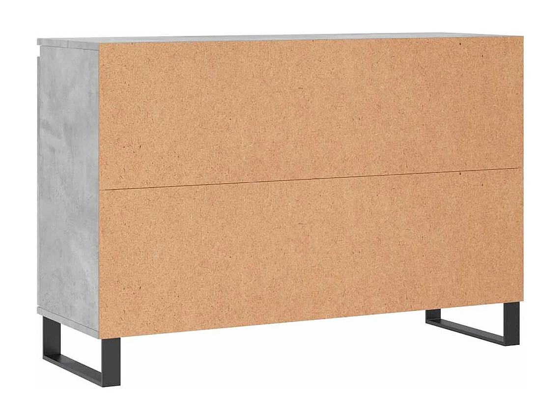 Buffet gris béton 101,5x35x70 cm bois d'ingénierie