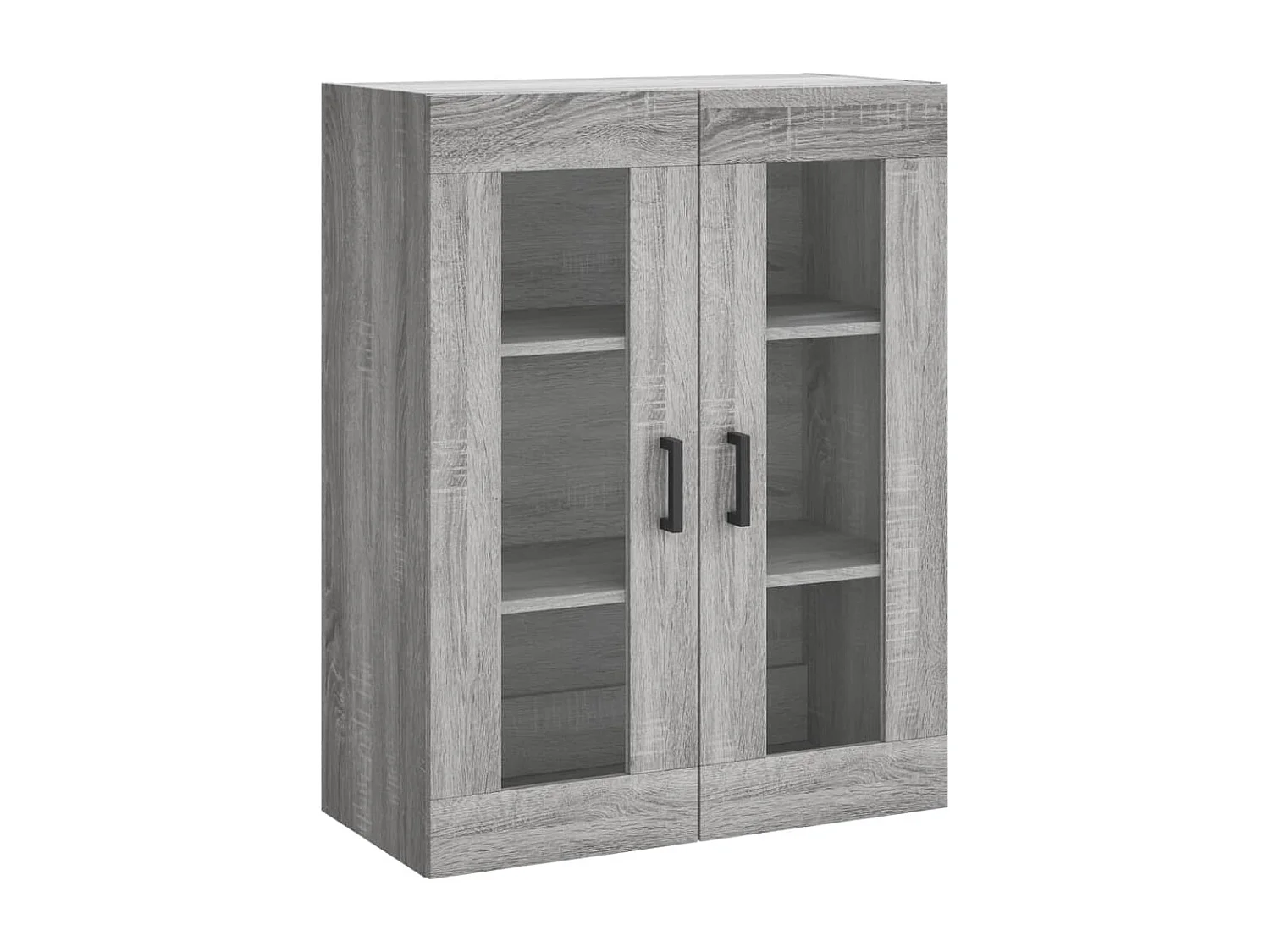 Aparador alto madera contrachapada gris sonoma 69,5x34x180 cm