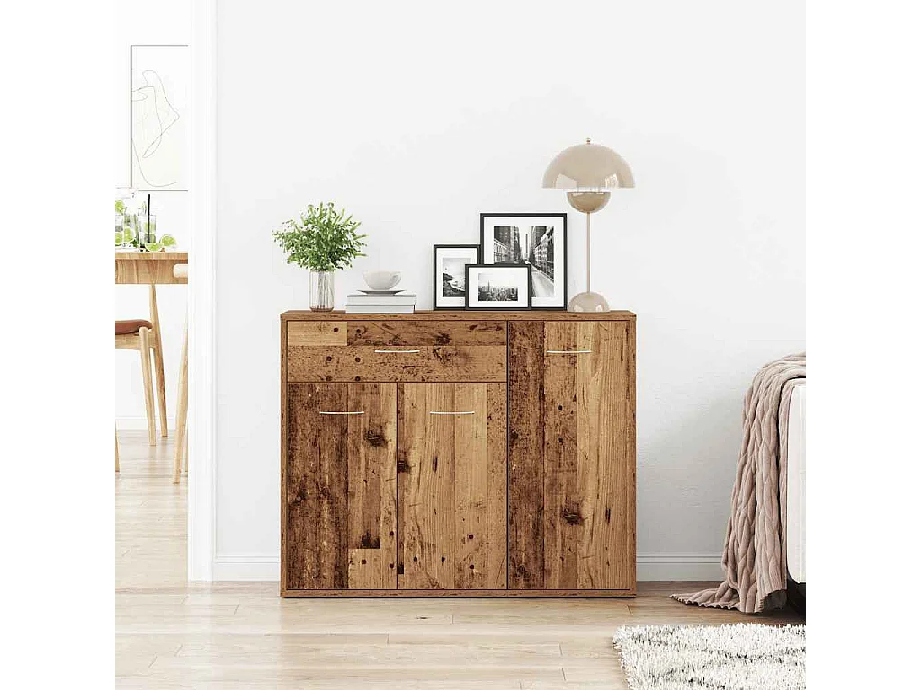 Buffet vieux bois 88x30x70 cm bois d'ingénierie