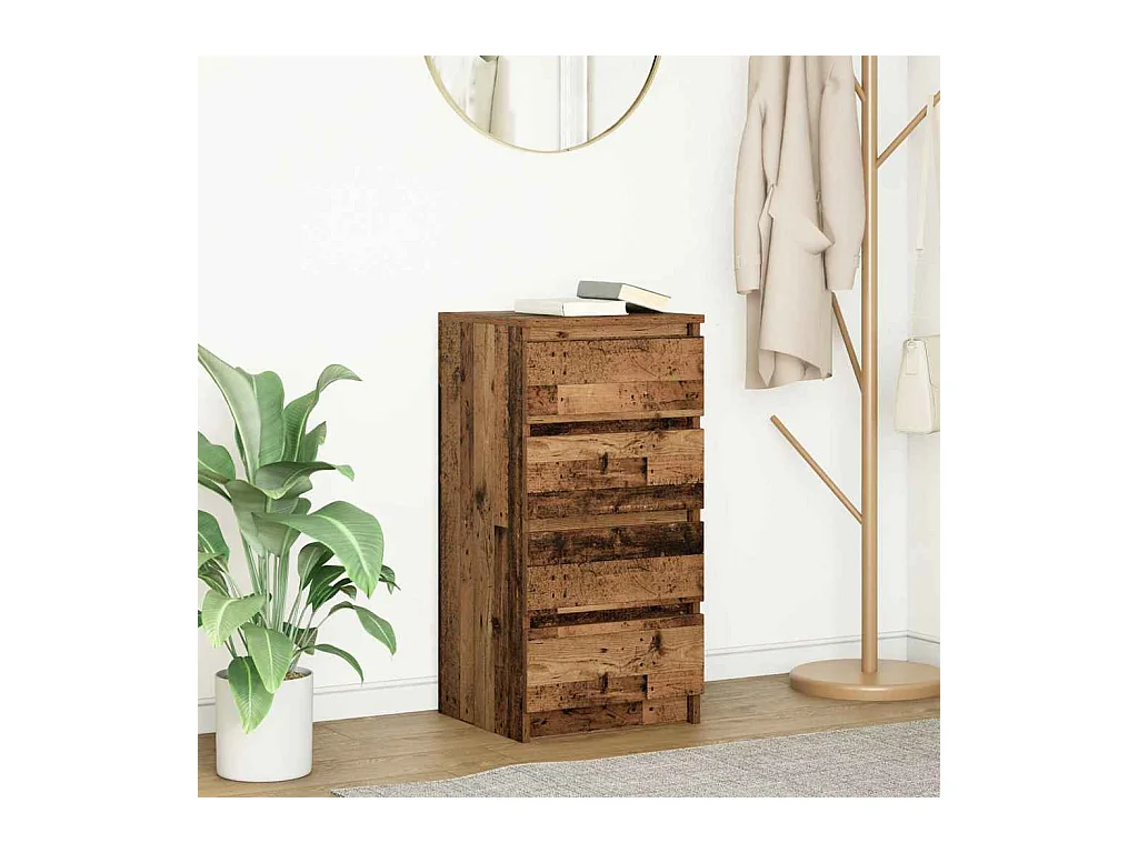 Buffet vieux bois 37,5x35x76 cm bois d'ingénierie