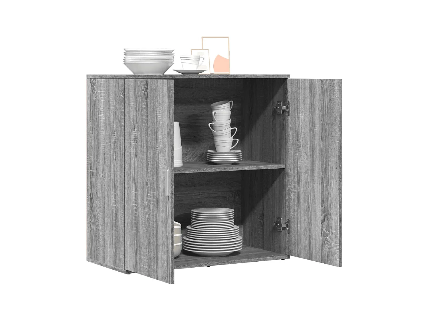 Buffet sonoma gris 79x38x80 cm bois d'ingénierie
