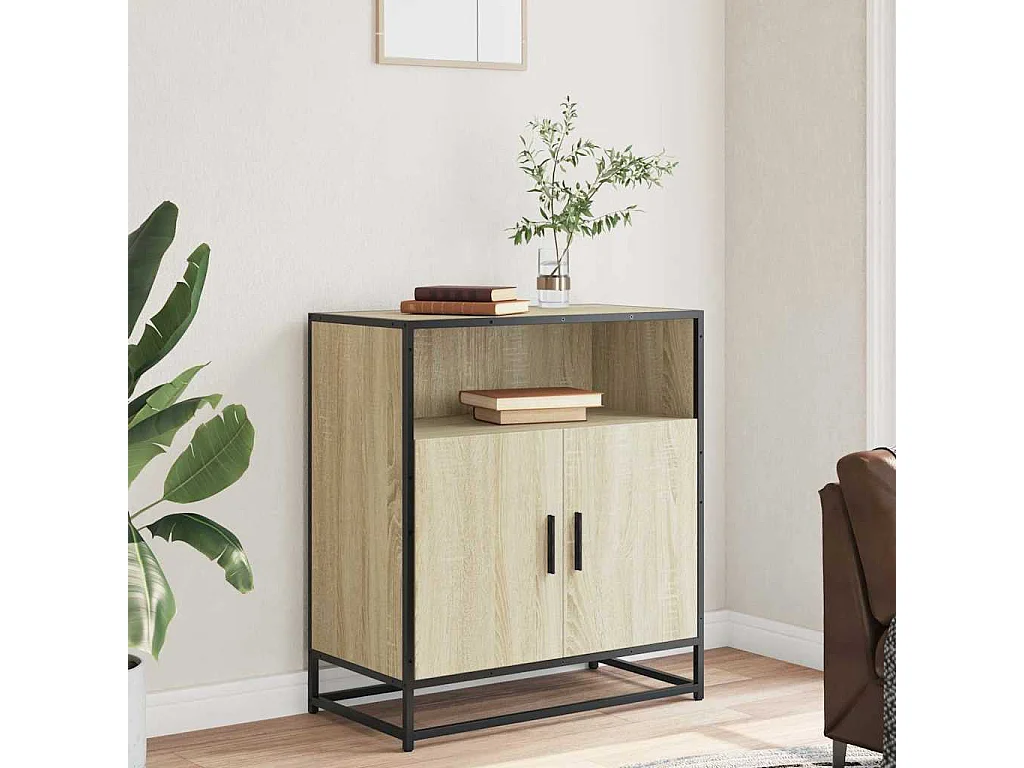 Buffet chêne sonoma 68x35x76 cm bois d'ingénierie