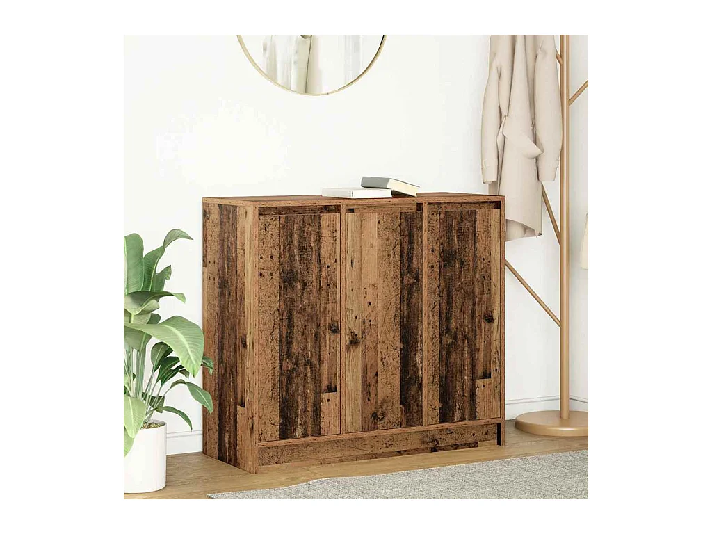 Buffet vieux bois 85x34x76 cm bois d'ingénierie