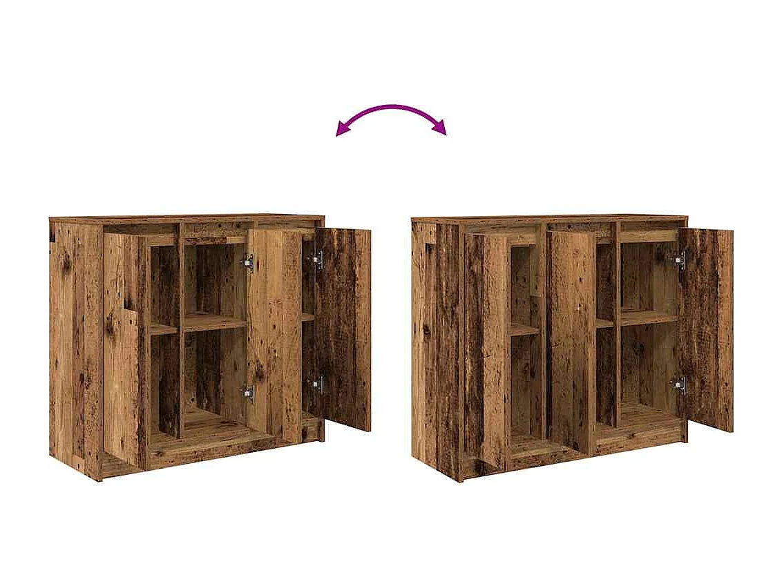 Buffet vieux bois 85x34x76 cm bois d'ingénierie
