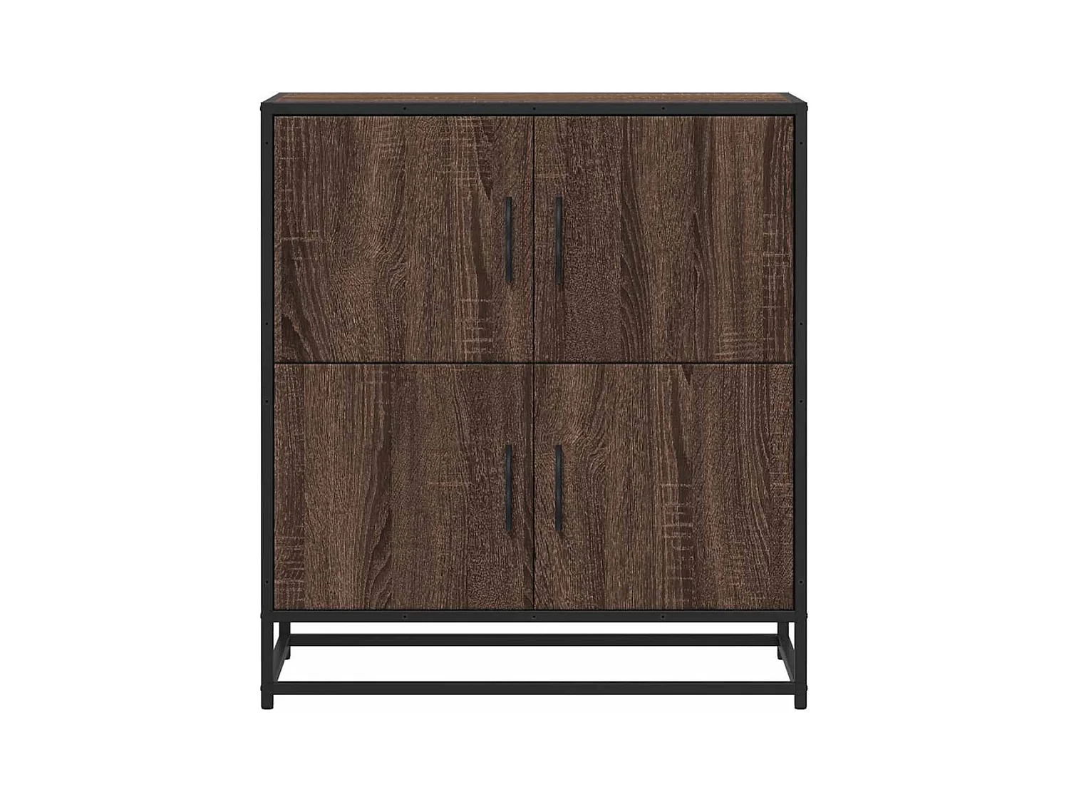 Aparador madera ingeniería roble marrón 68x35x76 cm